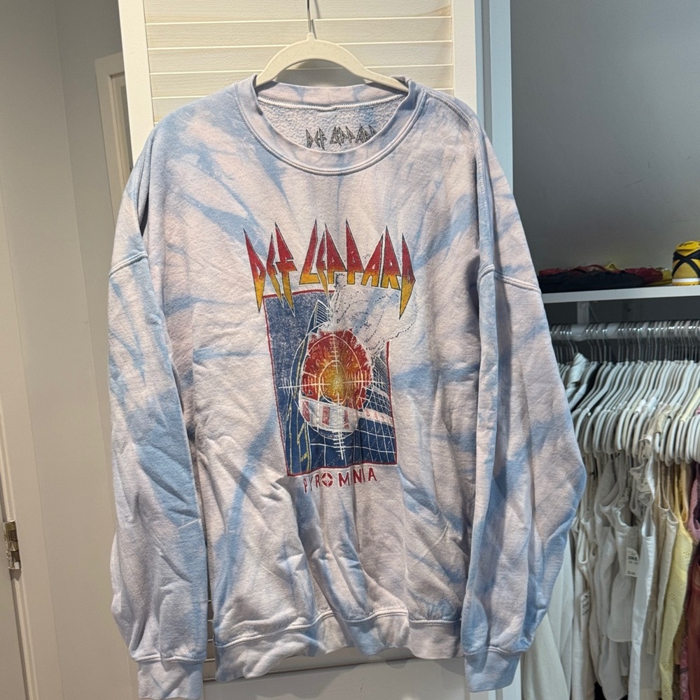 Urban Outfitters Light Blue Graphic Crewneck Sweater